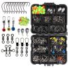 165pcs/lot Fishing Accessories Kit Including Crank Hook Snaps Rolling Swivel Fishing Connector Etc With Fishing Tackle Box