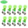 10PCS Fish Rod Bell Plastic Fishing Bells Clip Fishing Rod Alarm Dual Alert Bell